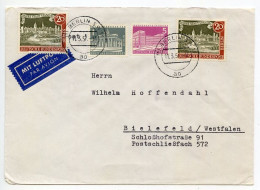 Germany, Berlin 1957 Airmail Cover; Berlin To Bielefeld / Westfalen; Mix Of Stamps - Briefe U. Dokumente