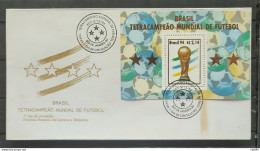 Envelope FDC 635 1994 Football World Champion Soccer CBC RJ - FDC