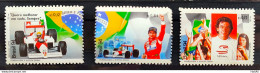 C 1921 Brazil Stamp Ayrton Senna Flag F1 F1 1994 Complete Series Separados - Unused Stamps