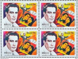 C 1913 Brazil Stamp Vicente Celestino Music 1994 Block Of 4 - Neufs