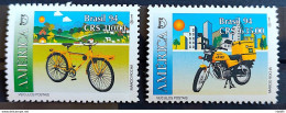 C 1885 Brazil Stamp Postal Vehicles Bicycle And Motorcycle Postal Service 1994 - Neufs