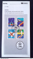 Brazil Brochure Edital 1994 13 EDUCATION FOR ALL WITH STAMP CBC DF Brasilia - Lettres & Documents