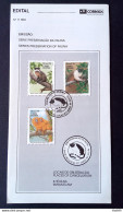 Brazil Brochure Edital 1994 11 Preservation Fauna Monkey With Stamp CBC BA Ilhéus - Brieven En Documenten