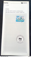 Brazil Brochure Edital 1994 03 International Olympic Committe With Stamp - Lettres & Documents