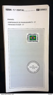 Brazil Brochure Edital 1994 01 PROCESSING FRANKING Without Stamp - Briefe U. Dokumente