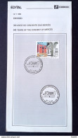 Brazil Brochure Edital 1994 01 Merces Convent With Stamp CBC MA Sao Luis - Lettres & Documents