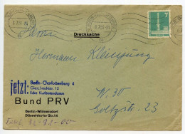 Germany, Berlin 1956 Bund PRV Cover; Berlin-Charlottenburg Machine Cancel; 7pf. Radio Station Stamp - Briefe U. Dokumente