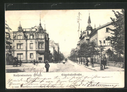 AK Kaiserslautern /Pfalz, Eisenbahnstrasse Mit Passanten  - Kaiserslautern