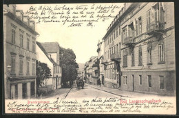 AK Bad Langenschwalbach, Brunnenstrasse Mit Post Hotel Und Hotel Stadt Mainz  - Langen