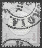 GERMANY GERMAN EMPIRE 1872 Mi.1, Eagle "small Shield"  1/4gr Violet Cat. €120. - Used Stamps