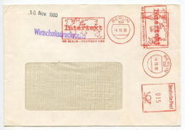Germany, Berlin 1980 Meter Cover; Intertext Slogans With World Map - Franking Machines (EMA)