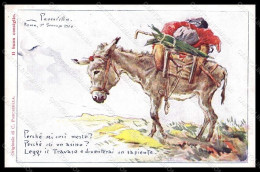 Artist Signed Pescarella Donkey Advertising Italian Newspaper Travaso Pc VK7168 - Altri & Non Classificati