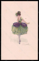 Artist Signed Bompard Fashion Lady Mode Ballerina Carnival Serie 606-4 Pc VK5978 - Altri & Non Classificati