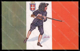 Artist Signed Sager Soldier Bersaglieri Tricolore Propaganda WW1 Italy Pc VK7309 - Otros & Sin Clasificación