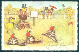 Artist Signed Dressed Chick Easter Snail Ladybug Run Sport PIN HOLE Pc TW1864 - Altri & Non Classificati
