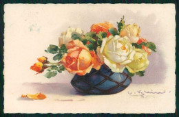 Artist Signed Catherine Klein Rose Flowers Cartolina TC6900 - Altri & Non Classificati