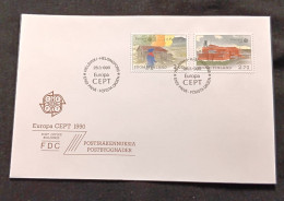 D)1990, FINLAND, FIRST DAY COVER, ISSUE, EUROPE, POST OFFICES, NUVVUS, TURKU, FDC - Other & Unclassified