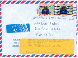 77416 - Niederlande - 1988 - 2@65c Voor Het Kind '87 A LpBf -> CHICAGO, IL (USA), M US-Nachsendeaufkleber - Briefe U. Dokumente