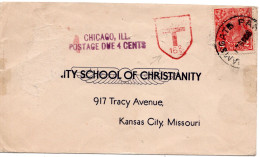 77421 - Australien - 1928 - 2d KGV EF A Bf RAMSGATE -> Kansas City, MO (USA), M Austral & US-Nachportostpln - Covers & Documents