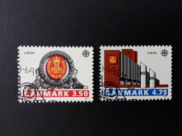 DÄNEMARK MI-NR. 974-975 GESTEMPELT(USED) EUROPA 1990 POSTALISCHE EINRICHTUNGEN - 1990