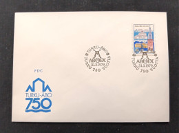 D)1979, FINLAND, FIRST DAY COVER, ISSUE, 750TH ANNIVERSARY OF THE FOUNDATION OF THE CITY OF TURKU, FDC - Otros & Sin Clasificación