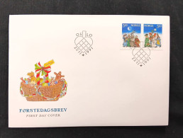 D)1991, NORWAY, FIRST DAY COVER, ISSUE, CHRISTMAS, MERRY CHRISTMAS, FDC - Altri & Non Classificati