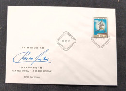 D)1973, FINLAND, FIRST DAY COVER, ISSUE, TRIBUTE TO PAAVO NUURMI, 1897-1973, WORLD AND OLYMPIC CHAMPION DISTANCE RUNNER, - Other & Unclassified