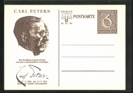 AK Portrait Von Carl Peters, Ganzsache WHW Winterhilfswerk  - Cartes Postales