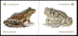 2024 Canada Fauna Endangered Frogs Pair From Booklet MNH - Einzelmarken