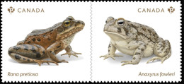 2024 Canada Fauna Endangered Frogs Pair From Booklet MNH - Francobolli (singoli)