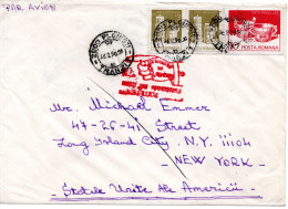 77437 - Rumaenien - 1990 - 10L Volkskunst MiF A LpBf PLOIESTI -> Long Island, NY (USA), Zurueck An Abs - Covers & Documents