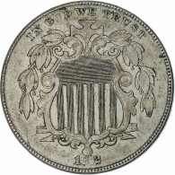 États-Unis, 5 Cents, Shield Nickel, 1872, Philadelphie, Cupro-nickel, SUP - 1866-83: Shield (Écusson)