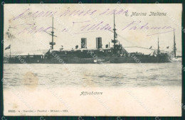 Napoli Marina Militare Affondatore Cartolina XB1929 - Napoli