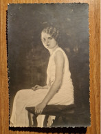 19210.   Fotografia Cartolina D'epoca Donna Femme Elegante Primo Piano 1931 Brescia - 15x10 Fototecnica Moderna - Anonymous Persons
