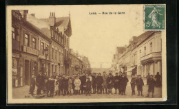 CPA Lens, Rue De La Gare  - Lens