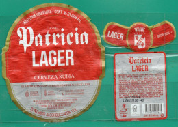 Uruguay - Etiqueta De Cerveza Patricia Lager-Sin Glutén  960 Cc " Retornable " - Cerveza