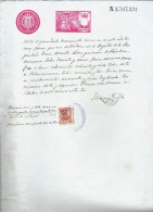 ESPAÑA 1903 TIMBRE DEL ESTADO. PLIEGO 1 Pta. Entero Fiscal + Timbre Móvil. Marca De Agua - Fiscali