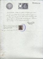 ESPAÑA 1901 TIMBRE DEL ESTADO. PLIEGO 1 Pta. Entero Fiscal. Marca De Agua - Fiscaux