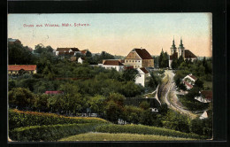 AK Wranau, Panorama Mit Kirche Und Wohnhäusern  - Tschechische Republik