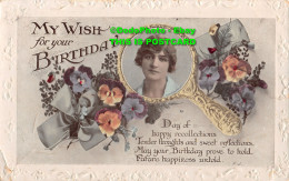 R411176 My Wish For Your Birthday. Day Of Happy Recollections Tender Thoughts An - Welt