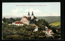 AK Wranau /Mähr. Schweiz, Wallfahrtskirche Aus Der Vogelschau  - Tsjechië