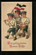 AK Kleine Soldaten Mit Trommeln Und Piccolo-Flöte  - War 1914-18
