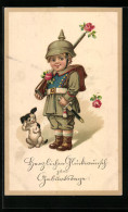 AK Kleiner Soldat Mit Hund  - War 1914-18