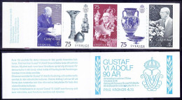 Gustaf VI Adolf King Of Sweden Archeologist, Sweden 1972 MNH Booklet - Case Reali