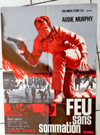 Affiche Ciné Orig FEU SANS SOMMATION Audie MURPHY 1964 James BEST SID SALKOW 60X80cm - Plakate & Poster