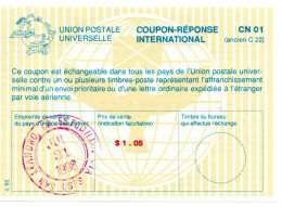 77447 - USA - 1998 - $1,05 Internationaler Antwortschein SAN LEANDRO, CA, Nicht Eingeloest - Cartas & Documentos