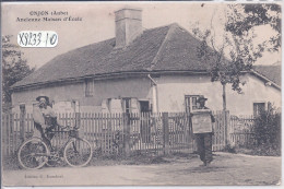 ONJON- ANCIENNE MAISON D ECOLE- LE FACTEUR AMENANT LE JOURNAL A UN LECTEUR ASSIDU - Sonstige & Ohne Zuordnung