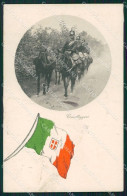 Militari Cavalleggeri Tricolore FORI Cartolina XF2907 - Régiments