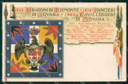 Militari V Reggimento Lancieri Di Novara Dragoni Piemonte Duval Cartolina XF2112 - Régiments