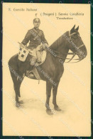 Militari III Reggimento Savoia Cavalleria Dragoni Trombettiere Cartolina XF1909 - Regiments